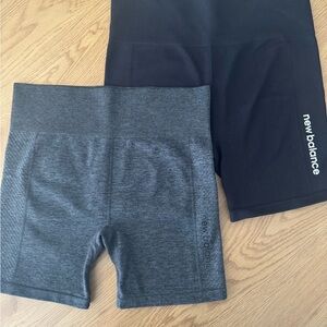 New Balance Black and Gray Active Shorts Duo